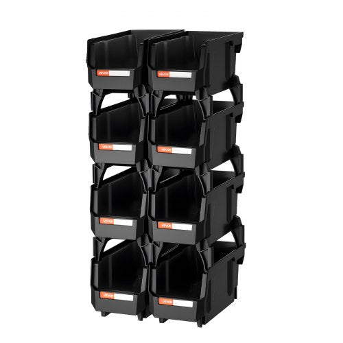 Plastic Stackable Storage Bins 109 x 55 x 5.1 inch 8 Pack Plastic