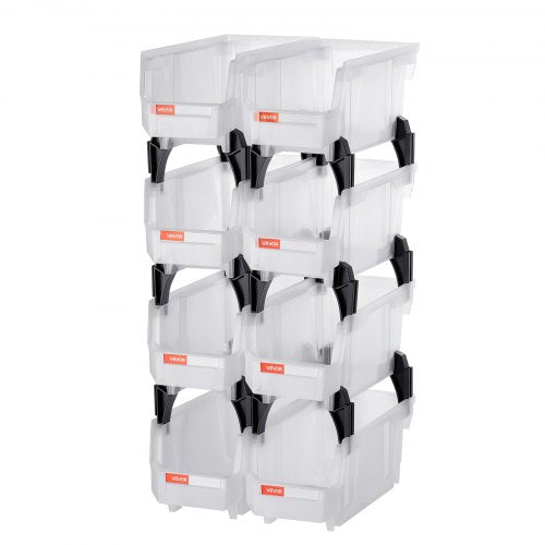 Plastic Stackable Storage Bins 109 x 55 x 5.1 inch 8 Pack Plastic