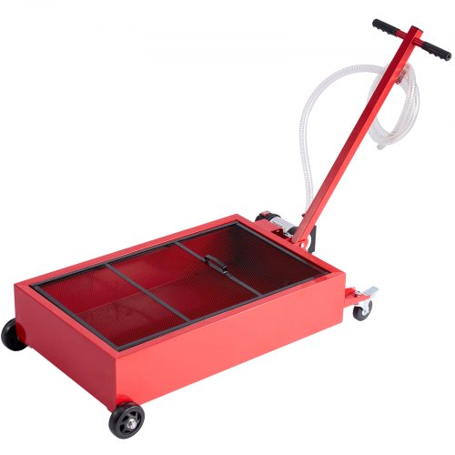Low Profile Oil Drain Pan 17 Gallon Capacity Rolling Oil Drain Pan