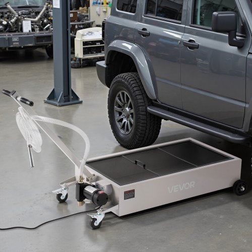Low Profile Oil Drain Pan 20 Gallon Capacity Rolling Oil Drain Pan