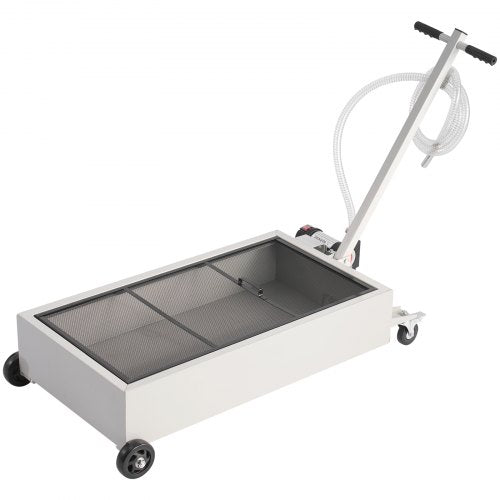 Low Profile Oil Drain Pan 20 Gallon Capacity Rolling Oil Drain Pan