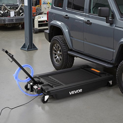 Low Profile Oil Drain Pan 17 Gallon Capacity Rolling Oil Drain Pan