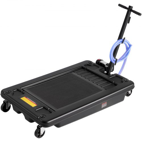 Low Profile Oil Drain Pan 17 Gallon Capacity Rolling Oil Drain Pan