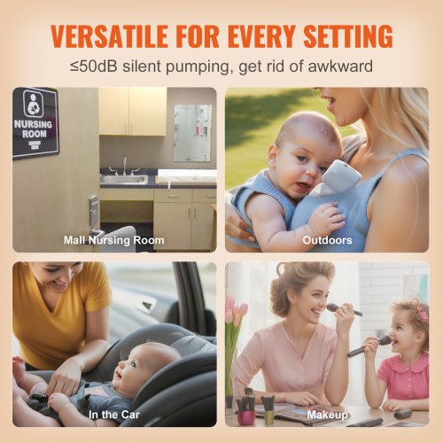 Breast Pump Wearable Electric Breast Pumps Hands Free 4 Mode 12 Levels