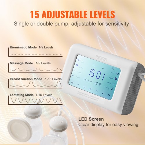 Breast Pump SingleDouble Adjustable Electric Breast Pumps 4 Modes 915