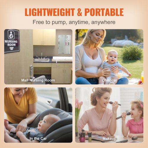 Breast Pump Double Electric Breast Pumps 4 Modes 16 Levels 300mmHg