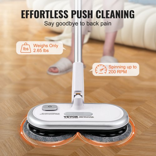 Cordless Electric Mop Up to 70 mins Powerful Battery Electric Spin Mop