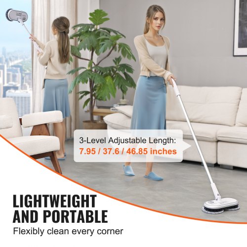 Cordless Electric Mop Up to 70 mins Powerful Battery Electric Spin Mop