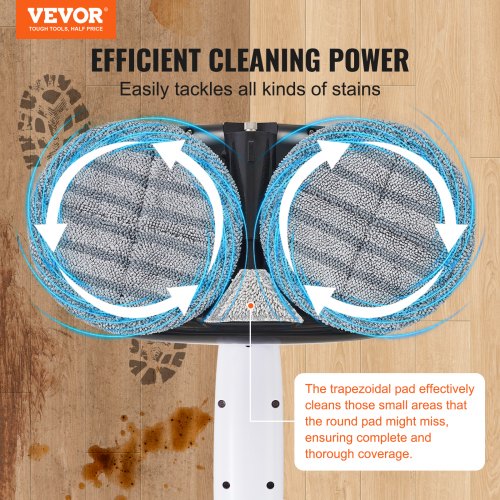 Cordless Electric Mop Electric Spin Mop with Water Tank up to 40 mins