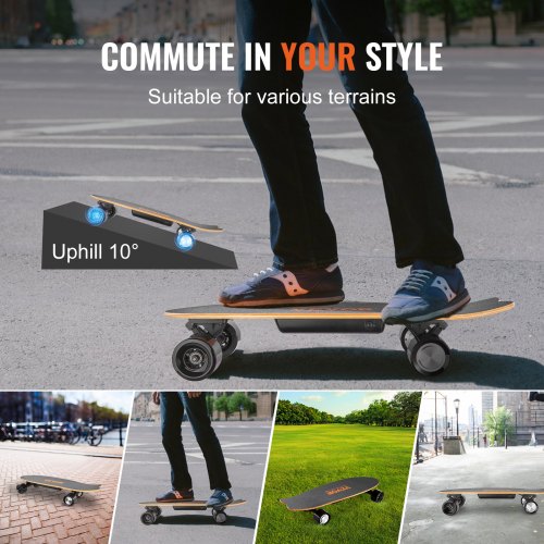 Electric Skateboard with Remote 13.7 Mph Top Speed 75 Miles Max Range