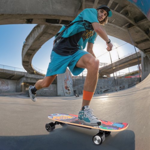 Electric Skateboard with Remote 9.3 Mph Top Speed 5 Miles Max Range
