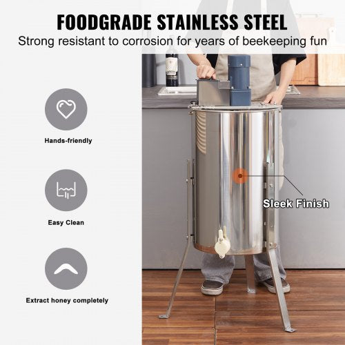 Electric Honey Extractor 24 Frames Honey Spinner Extractor Stainless