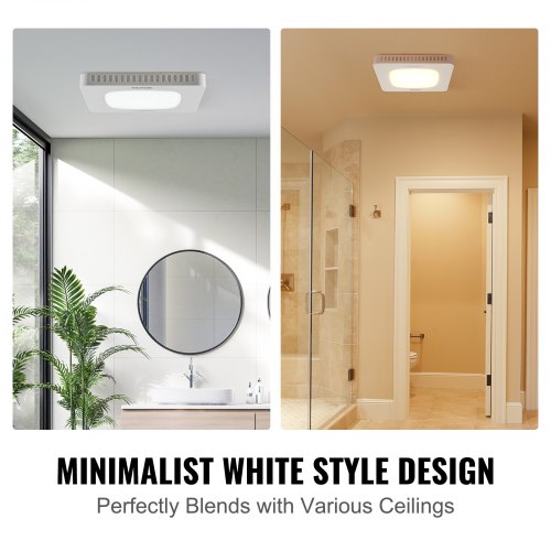 Bathroom Exhaust Fan 80 CFM HighEfficiency Ventilation 15sones Low Noise