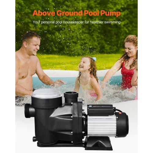 Above Ground Pool Pump 2.5 HP 148 GPM Max Flow Single Speed Swimming Pool