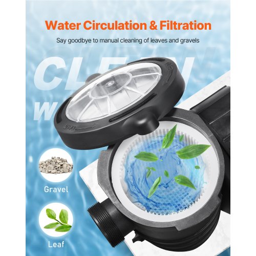 Above Ground Pool Pump 15HP035HP Dual Speed Swimming Pool Pump High