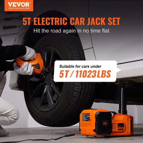 Electric Car Jack 5 Ton11023 LBS Hydraulic Jack with Electric Impact