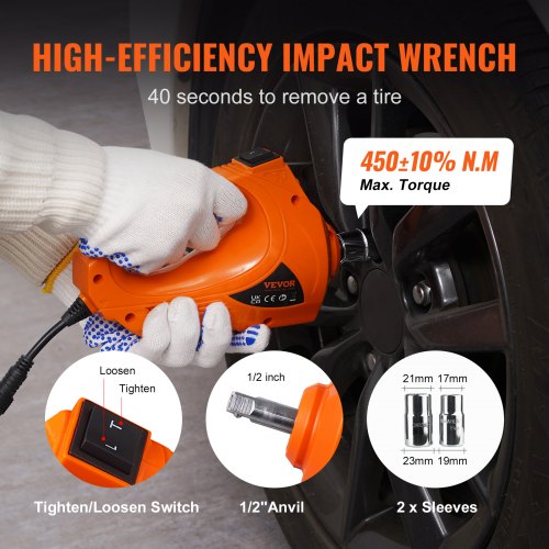 Electric Car Jack 5 Ton11023 LBS Hydraulic Jack with Electric Impact