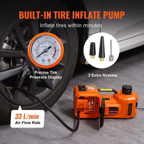 Electric Car Jack 5 Ton11023 LBS Hydraulic Jack with Electric Impact