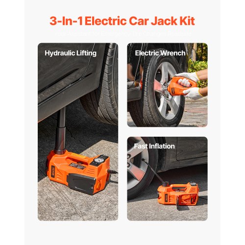 Electric Car Jack 5 Tons 11000 lbs Electric Scissor Jack with BuiltIn