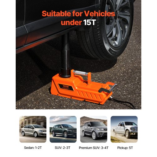 Electric Car Jack 15 Tons 33000 lbs Adjustable Electric Scissor Jack with High