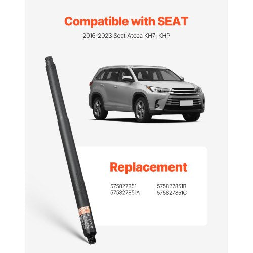 Rear Left & Right Tailgate Power Lift Support, Compatible with 2016-2023 Seat Ateca KH7, KHP, Electric Tailgate Liftgate Power Hatch Shock Strut Replace OE# 575827851 575827851A 575827851B(2PCS)