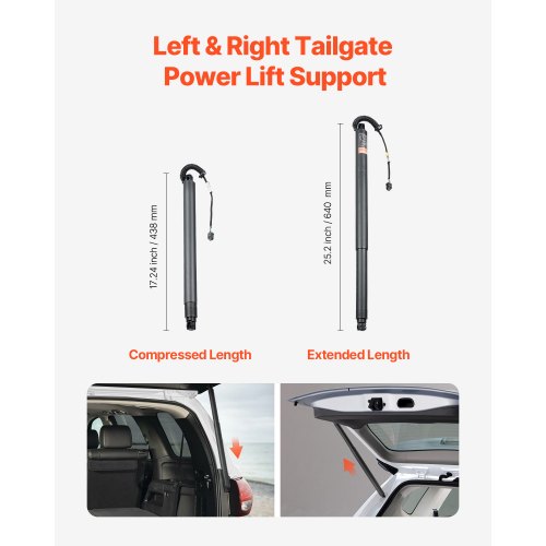 Rear Left & Right Tailgate Power Lift Support, Compatible with 2016-2023 Seat Ateca KH7, KHP, Electric Tailgate Liftgate Power Hatch Shock Strut Replace OE# 575827851 575827851A 575827851B(2PCS)