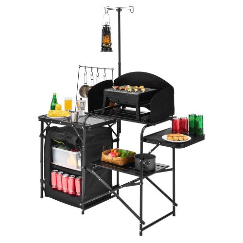Camping Kitchen Table Outdoor Camp Cooking Table Aluminum Portable Cook