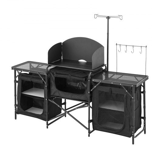 Camping Kitchen Table Outdoor Camp Cooking Table Aluminum Portable Cook