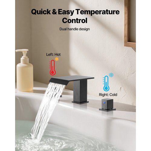 Roman Tub Faucet 3 Hole Waterfall Bathtub Faucet Roman Bathtub Faucets Set