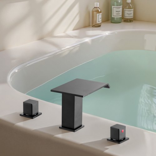 Roman Tub Faucet 3 Hole Waterfall Bathtub Faucet Roman Bathtub Faucets Set