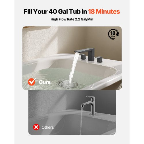 Roman Tub Faucet Bath Tubs Faucets Set with 2 Handles Roman Tub Faucets