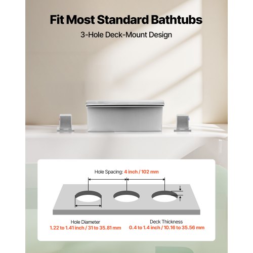 Roman Tub Faucet 3 Hole Waterfall Bathtub Faucet Bath Tubs Faucets Set