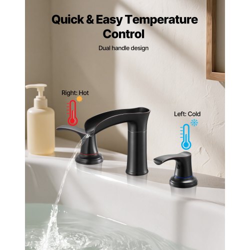 Roman Tub Faucet 3 Hole Waterfall Bathtub Faucet Zinc Alloy Bath Tubs
