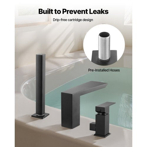 Roman Tub Faucet 3 Hole Waterfall Bathtub Faucet Roman Bathtub Faucets Set
