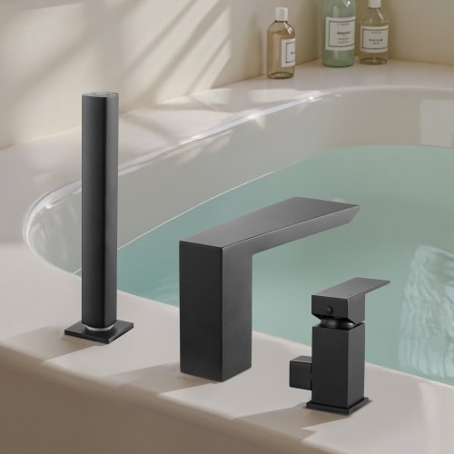Roman Tub Faucet 3 Hole Waterfall Bathtub Faucet Roman Bathtub Faucets Set