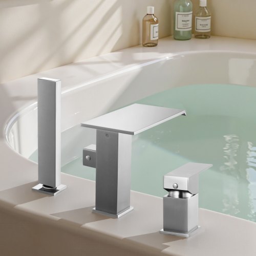 Roman Tub Faucet 3 Hole Waterfall Bathtub Faucet Roman Bathtub Faucets Set