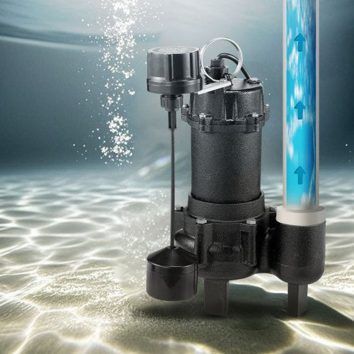 Submersible Sewage Pump 34 Hp 6000 Gph Cast Iron Sewageeffluent With Automatic
