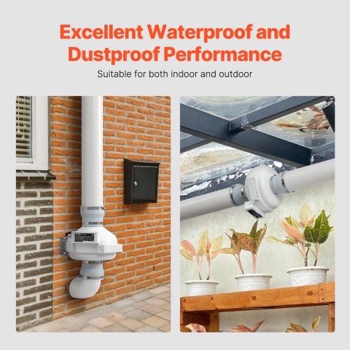 4 to 4.5 inch Radon Fan Installation Kit Quiet 260CFM Radon Mitigation Fan