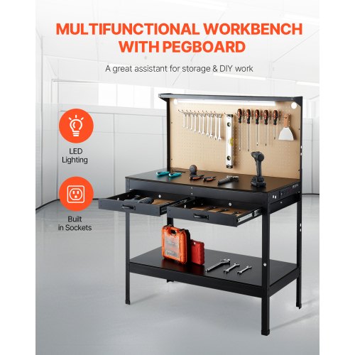 Hardwood Workbench 242.5 lbs Weight Capacity 472inch Heavy Duty