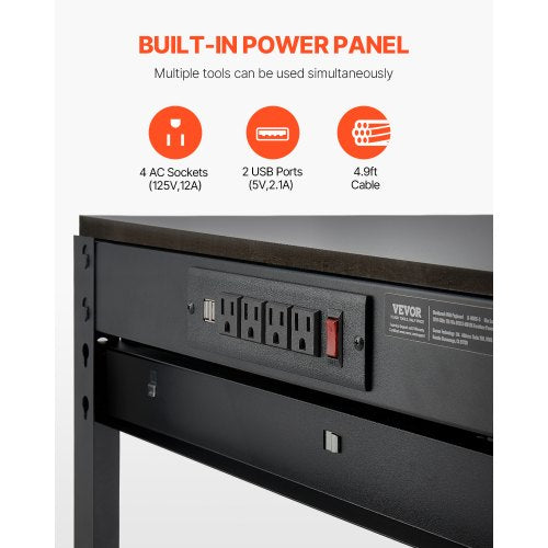 Hardwood Workbench 242.5 lbs Weight Capacity 472inch Heavy Duty