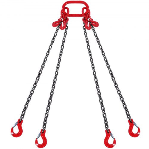 Chain Sling 38 inch x 10 ft Lifting Chains with Hooks G80 Engine Chain
