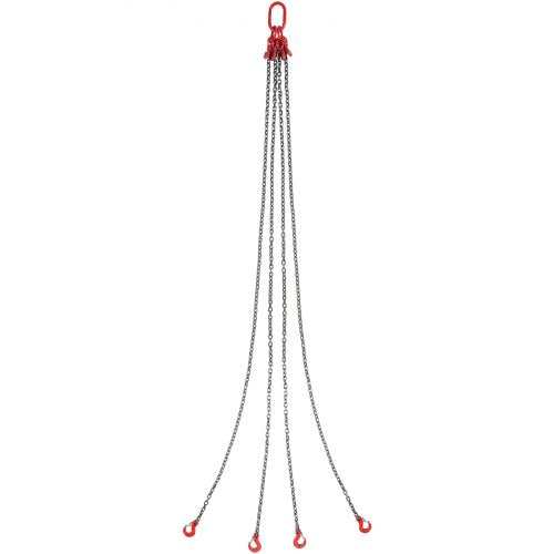 Chain Sling 38 inch x 10 ft Lifting Chains with Hooks G80 Engine Chain