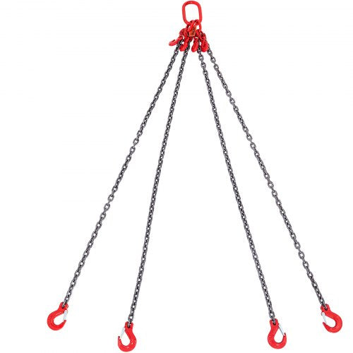 Chain Sling 516 inch x 5 ft Lifting Chains with Hooks G80 Engine Chain