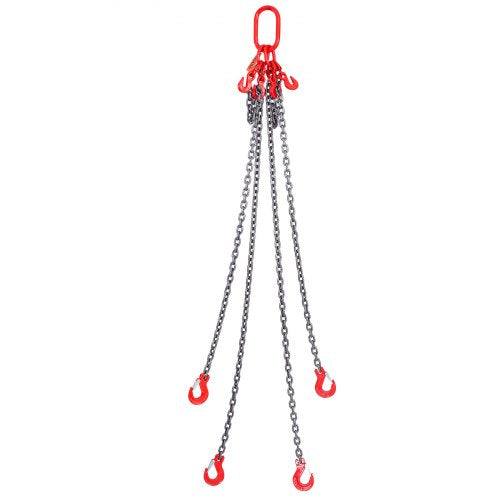 Chain Sling 516 inch x 5 ft Lifting Chains with Hooks G80 Engine Chain