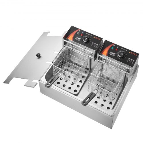 Commercial Electric Deep Fryer Countertop Deep Fryer 3000W 18Qt 17L