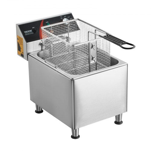 Commercial Deep Fryer 1750W Electric Countertop Fryer with Basket