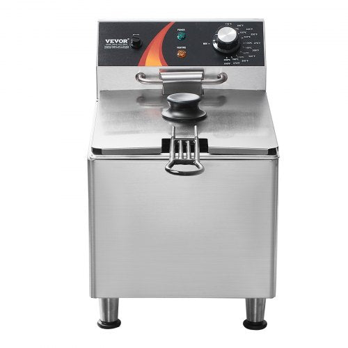 Commercial Deep Fryer 1750W Electric Countertop Fryer with Basket