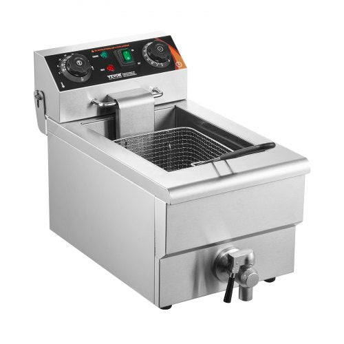 Commercial Deep Fryer 1500W Electric Countertop With Basket 116Qt 11L