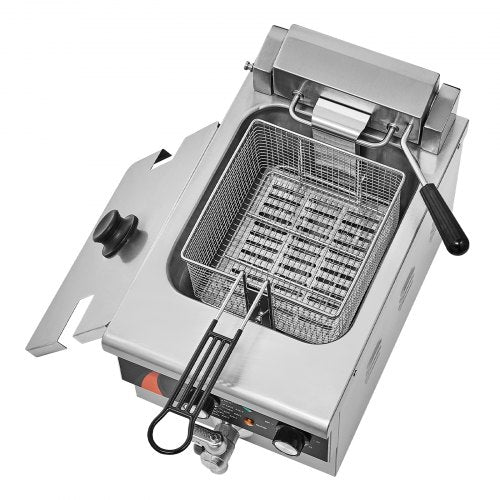 Commercial Deep Fryer 1750W Electric Countertop Fryer with Basket 9Qt 85
