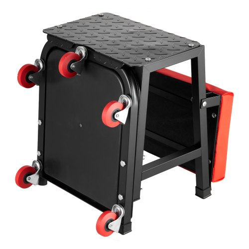 Mechanic Stool 300 lbs Capacity Garage SeatWork Stool with Wheels 360°
